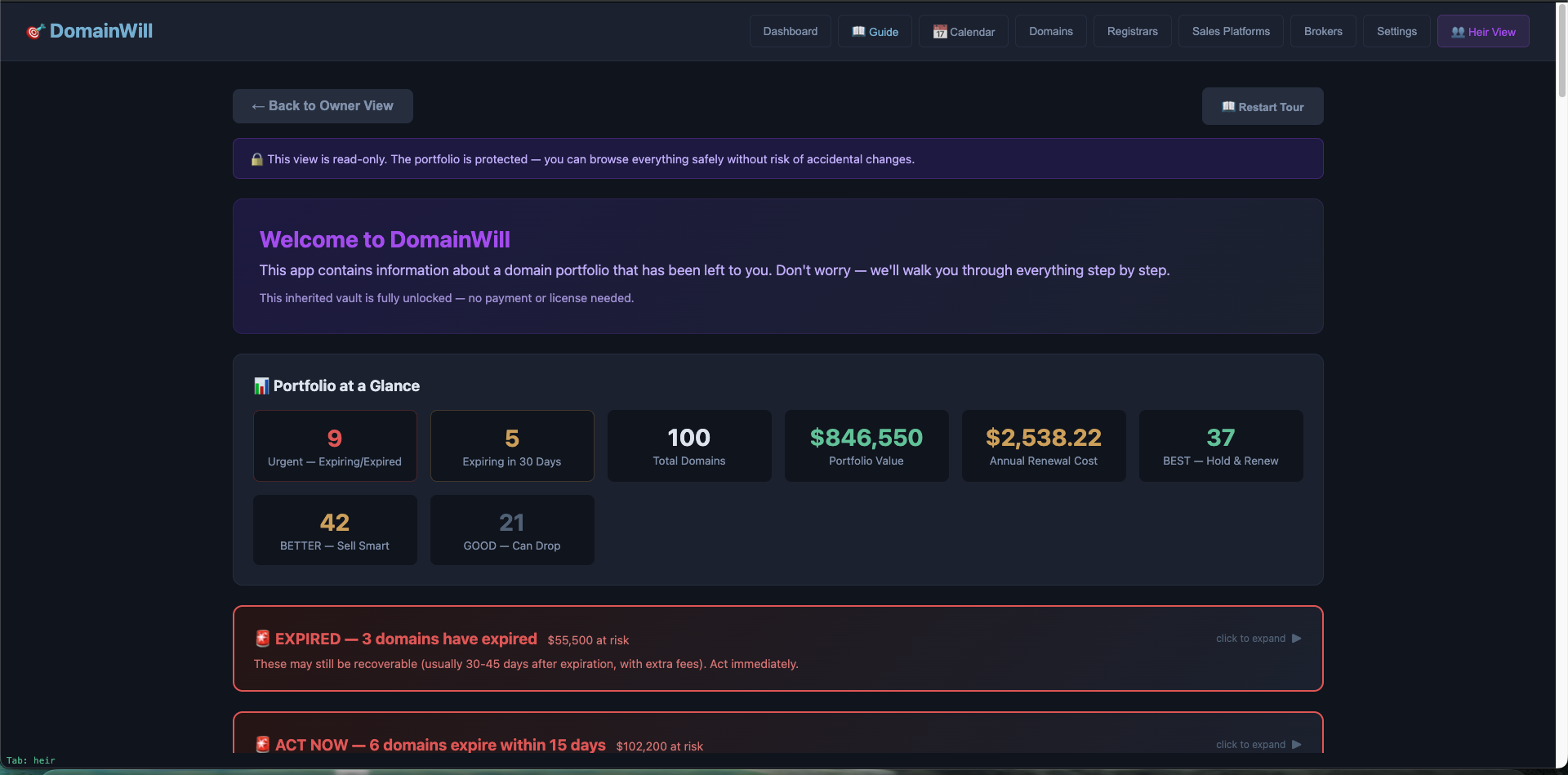 DomainWill Heir Mode